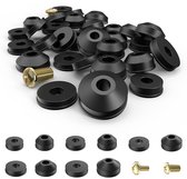 58-delige Kraanwasmachineset, 28-delige Rubberen Platte Pakkingen Voor Kranen 24 Delige Conische Ringen Met 6 Messing Schroeven Rubberen Pakking Voor Kraanreparatie Badkamer