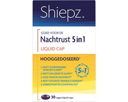 Shiepz Nachtrust 5 in 1 Hooggedoseerd - Slaapformule die op 5 manieren de slaap ondersteunt - 30 vegan liquid caps