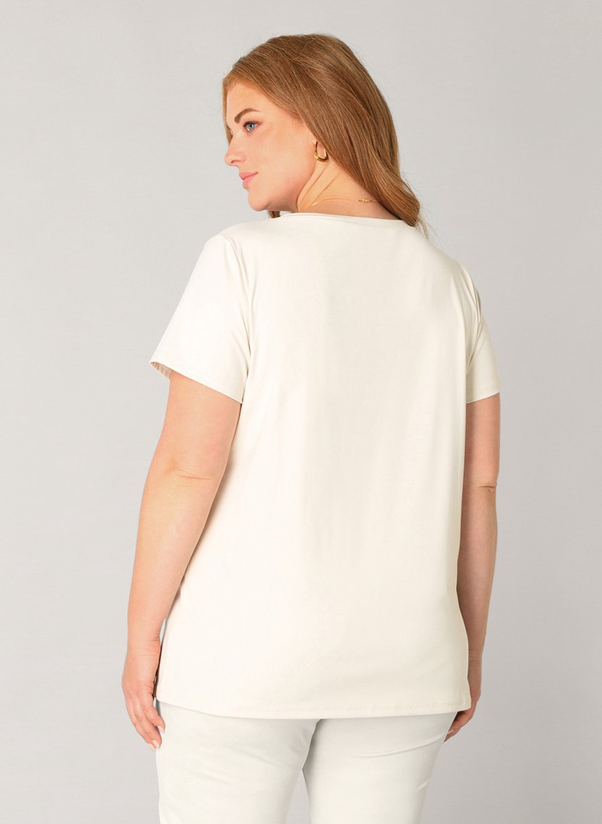 BASE LEVEL CURVY Lilly Tops - Sand - maat 1(48)