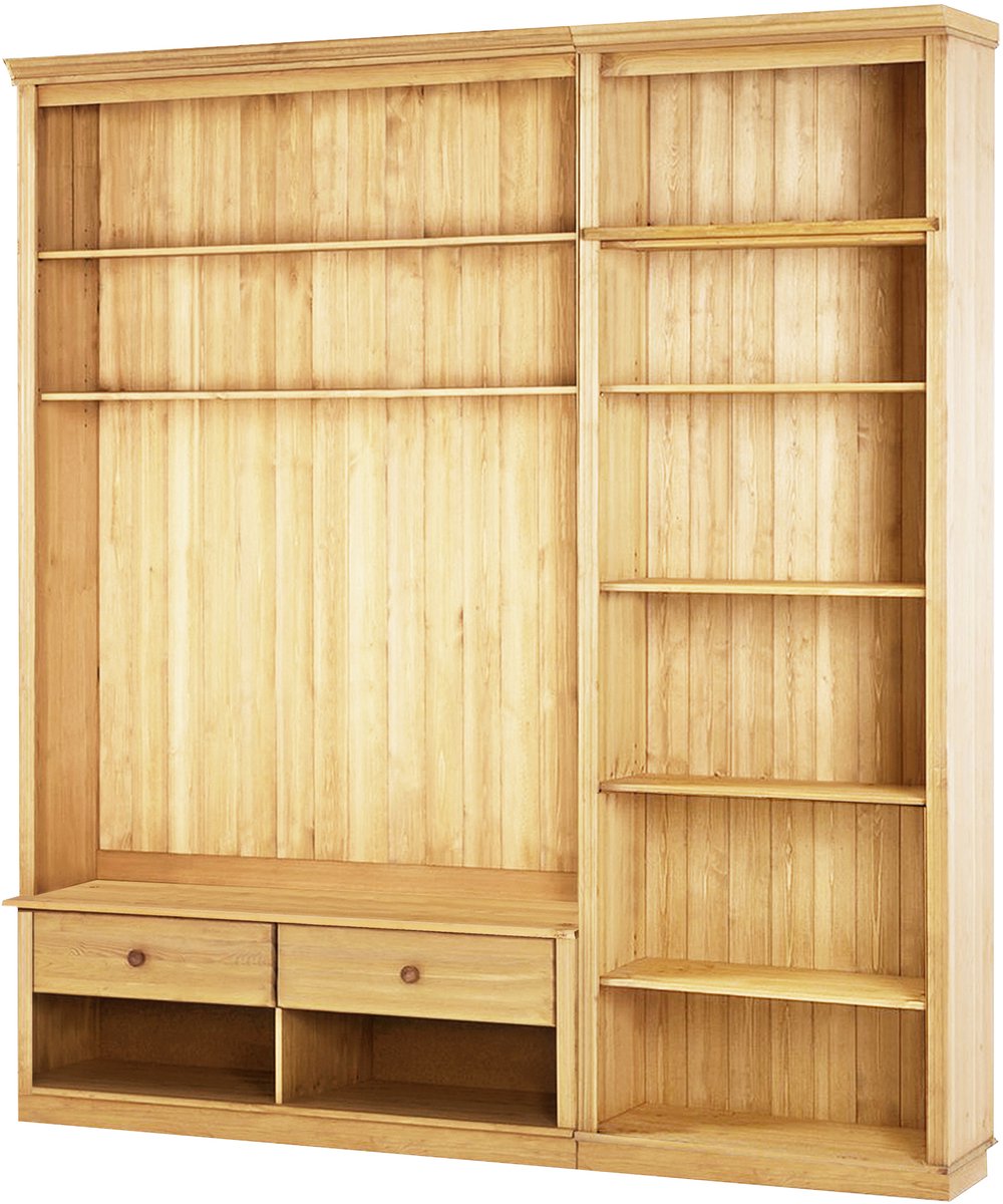 Notio Living Anita-Wandmeubel - 1 Boekenkast 1-plank - Grenen Bruin