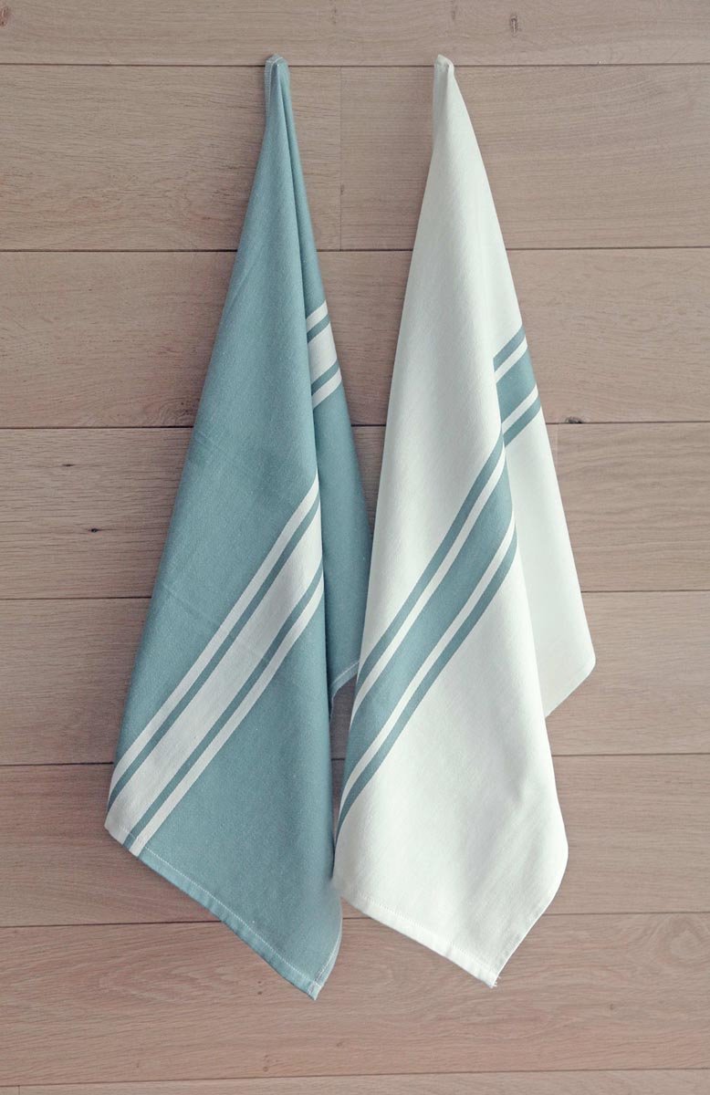 Handdoek Payton | ft 50 x 70 cm | gestreept | minéral | pak van 6 stuks