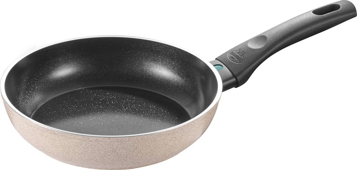 Frituurpan 20 cm Aluminium Voor Inductie met Keramische Antiaanbaklaag