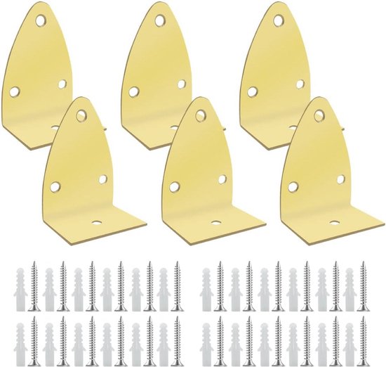 thumbnail: Wilsonzin 6 Stuks Messing Slangaansluitstukken 10 Mm 90° Hoek - L-vorm Elleboog Slangaansluiting