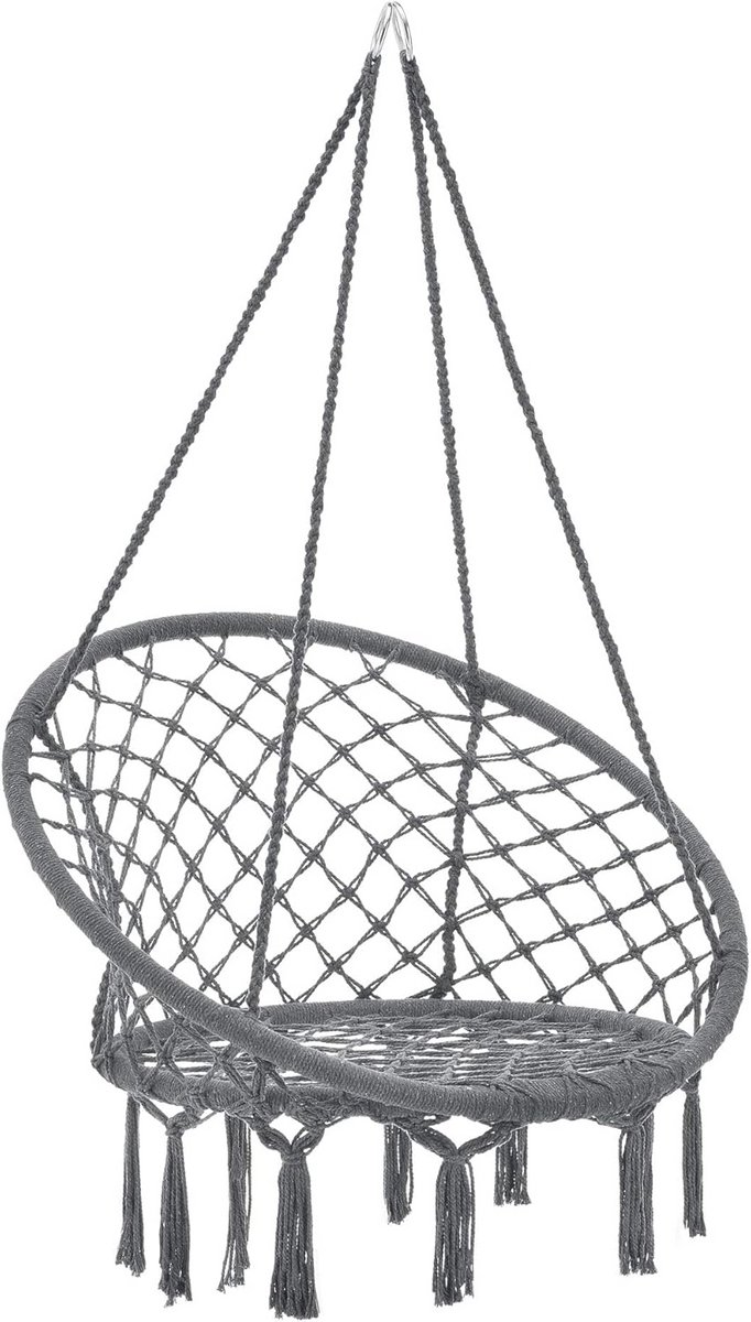 Hangstoel Donkergrijs Max 150 kg - Comfort en Stijl voor Binnen en Buiten