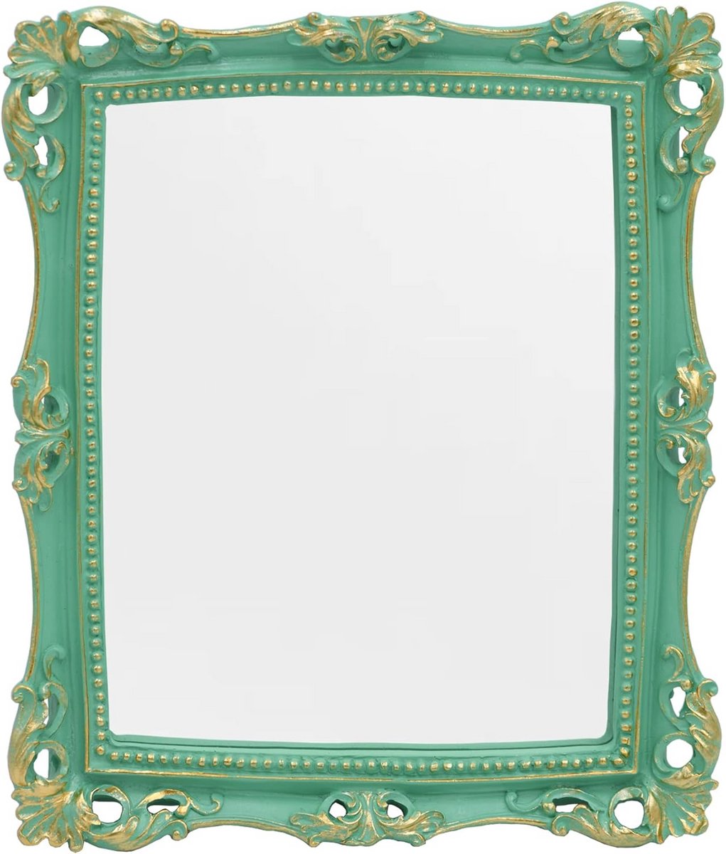 Vintage decoratieve make-up spiegel 28 x 24 cm - Wandmontage en tafelblad