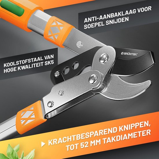 Telescopische Snoeischaar Vervangend Blad - Hoogwaardig SK5 Koolstofstaal met Antikleefcoating en Precisie Snijtechniek voor Tuinonderhoud — afbeelding 2