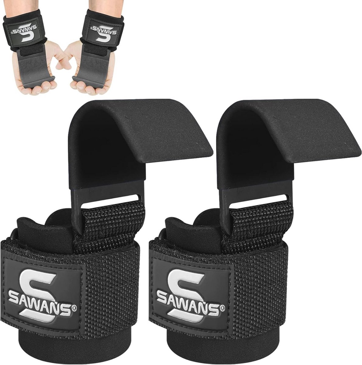 Zware Hefhaken met Antislip Coating voor Gewichtheffen en Fitness