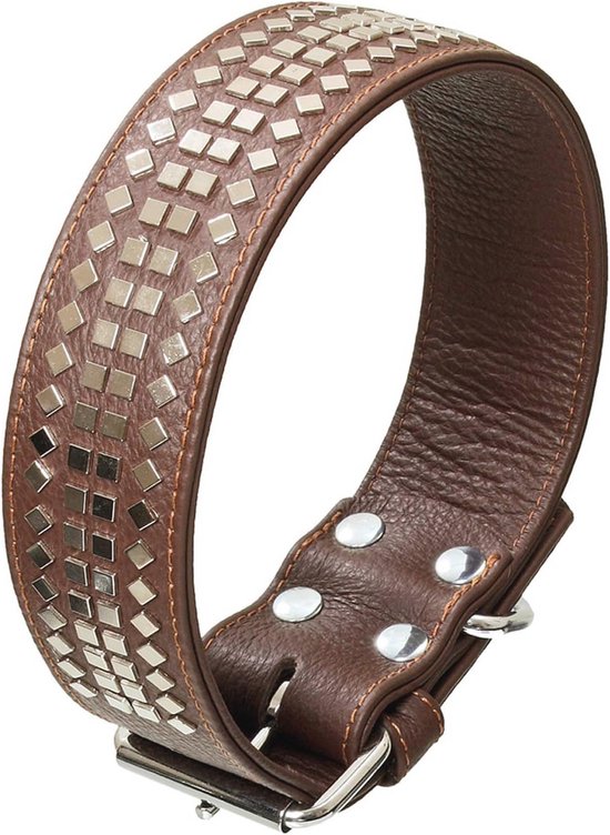 PU leren BDSM halsband met riem - zwart