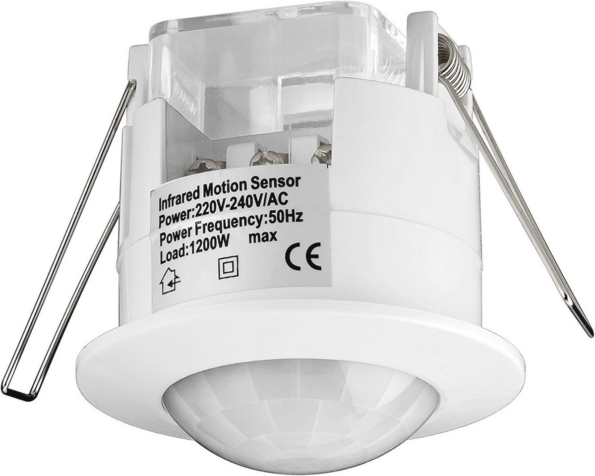 Infrarood Bewegingsmelder voor Inbouw Plafondmontage - 360° Detectie en 6m Bereik