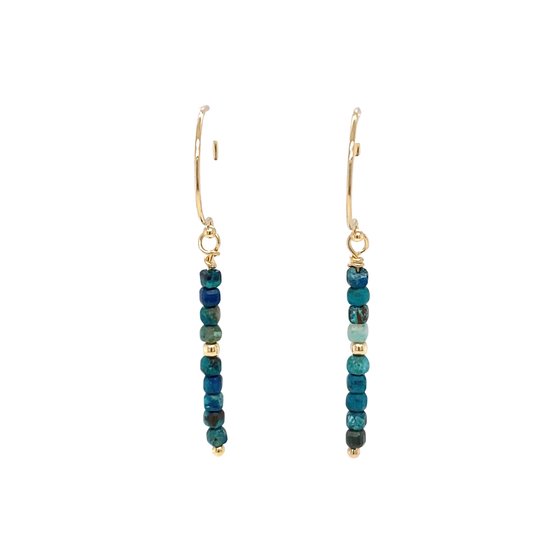 Pat's Jewels boucles d'oreilles dames - boucles d'oreilles - pendentif en pierres précieuses - rempli d'or