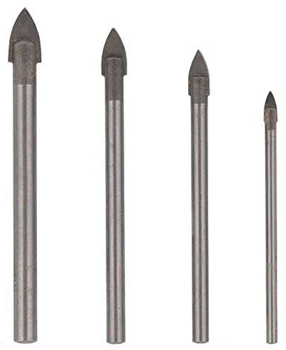 Glasboorset 4-dlg. 3-8 mm - Tegelboor voor Glas, Porselein en Spiegels