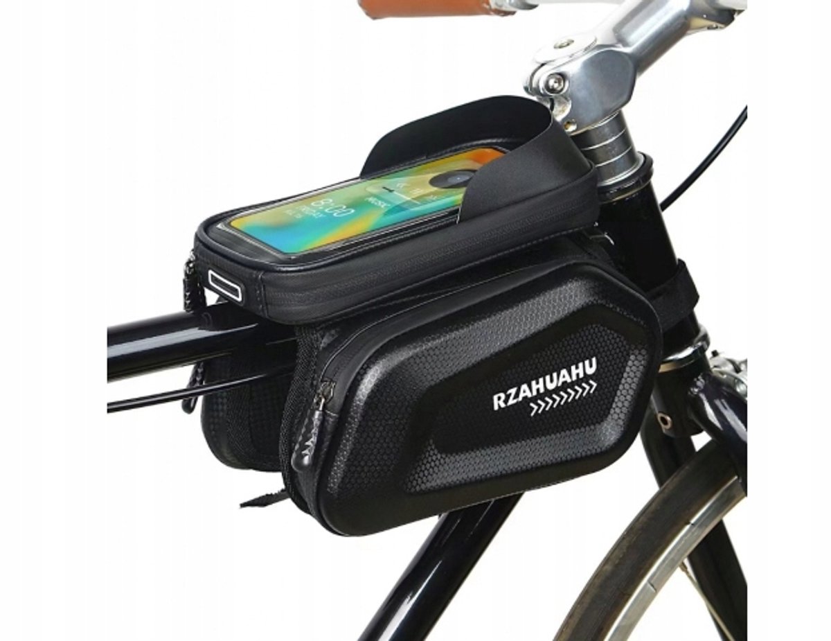 Waterdichte Fiets- en Step Tas XXL voor Stuur/Frame met Telefoonhouder