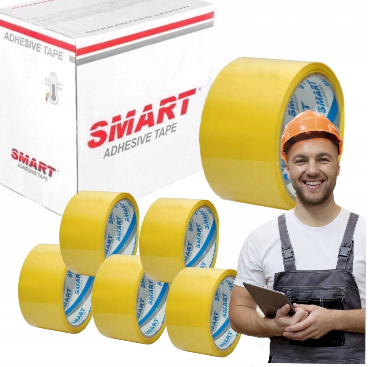 Gele Pakkingstape 48mm x 50m - 36 Rollen - Sterke Acryllijm