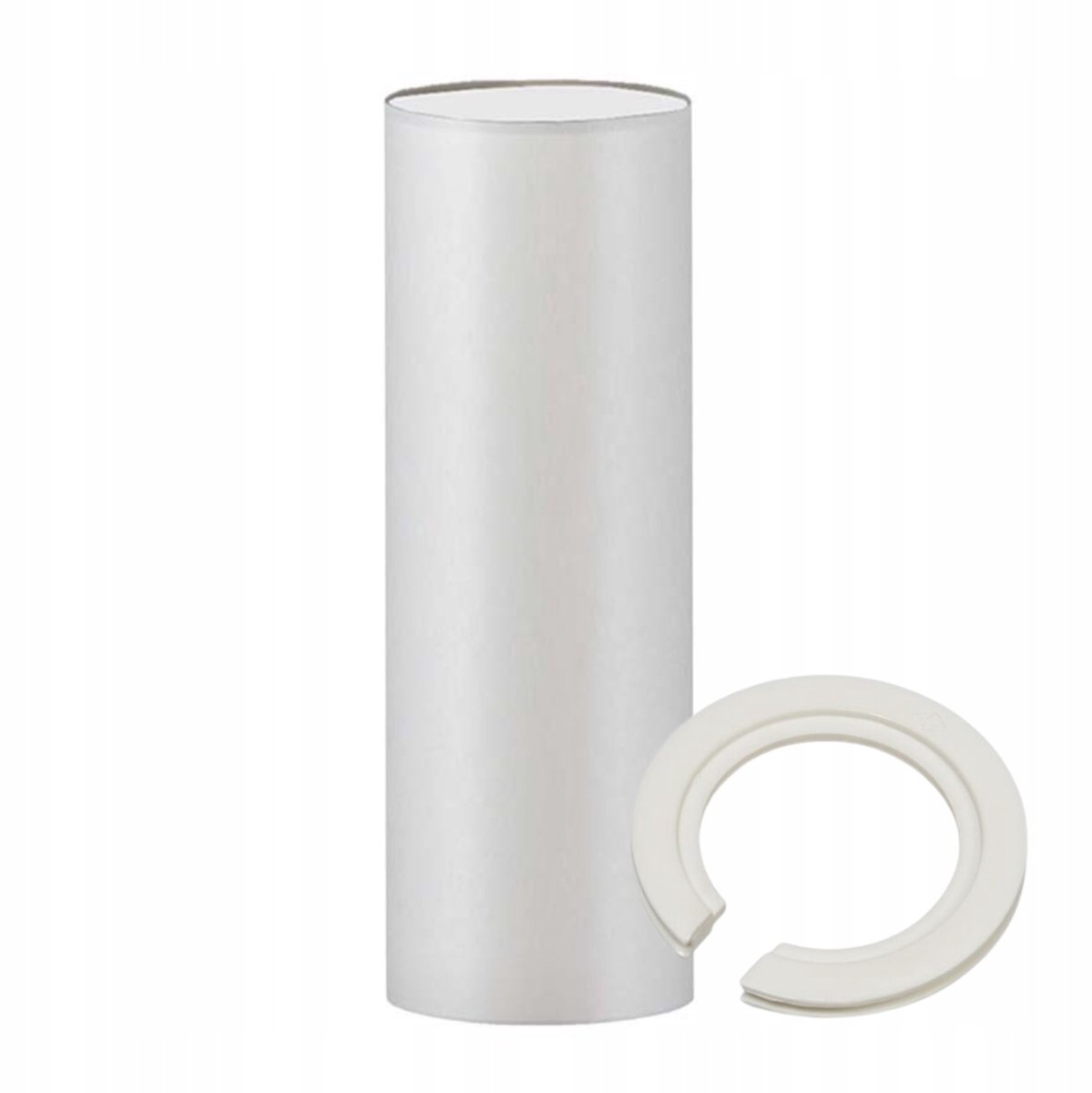 Grijze Stoffen Lampenkap Tuba E27/E14 - 15x35cm