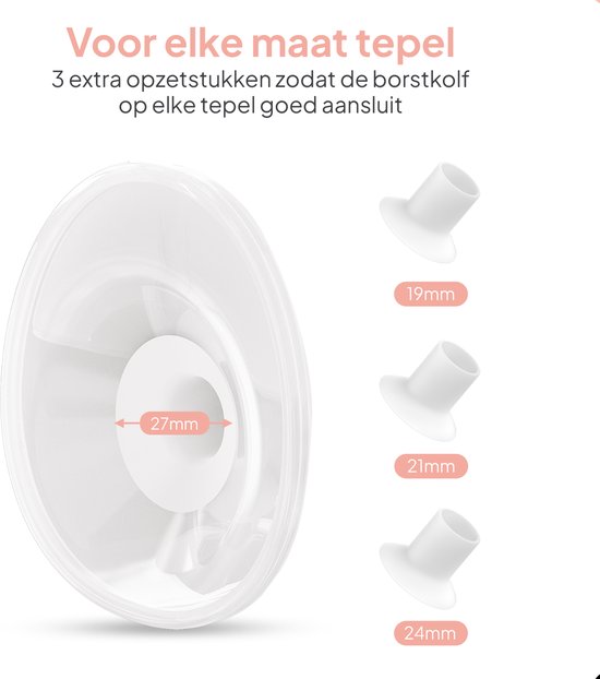 MAMMIE Dubbele Draadloze Elektrische Borstkolf - met Timerfunctie - Handsfree & Draagbaar - BPA vrij van MAMMIE — afbeelding 2