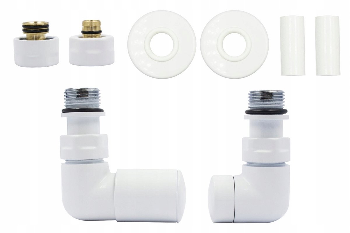 Vision Thermostatische Radiatorafsluiter Wit Links Pex All-in-One