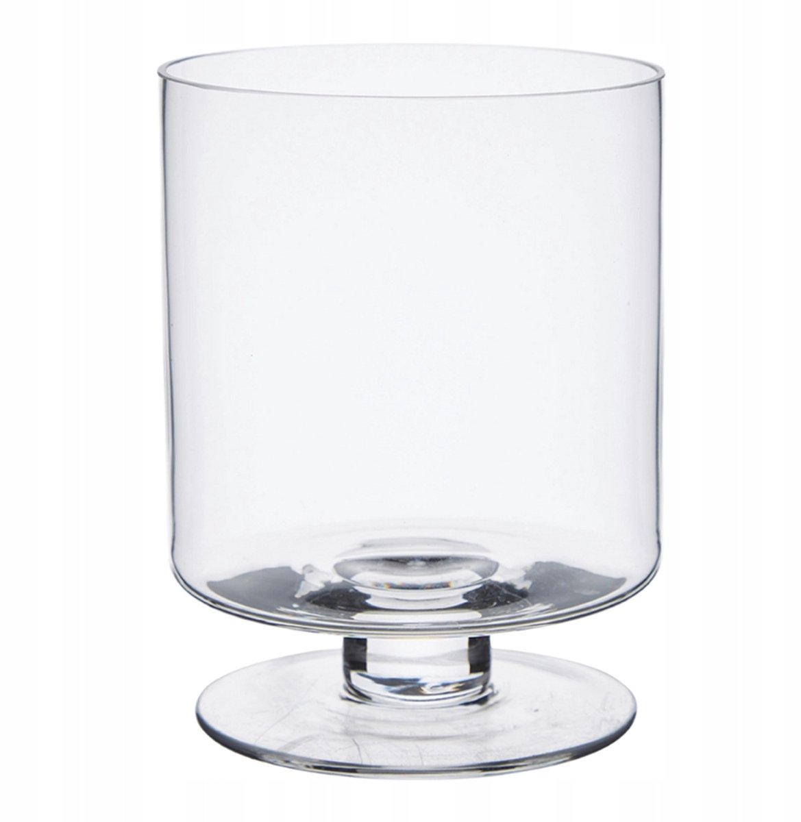 Transparante Glazen Vaas op Voet 20 cm - Decoratieve Vaas