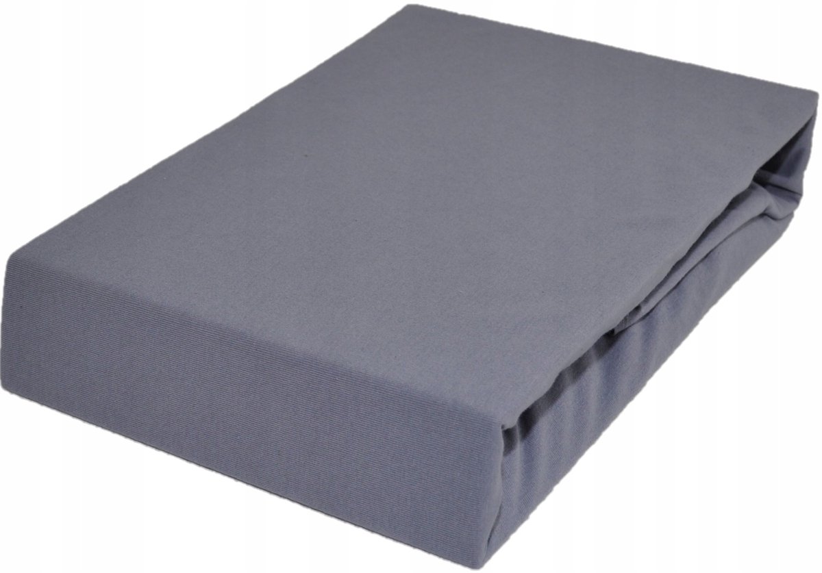 Hoeslaken Jersey Katoen 180x200cm - Grijs, 150g/m²