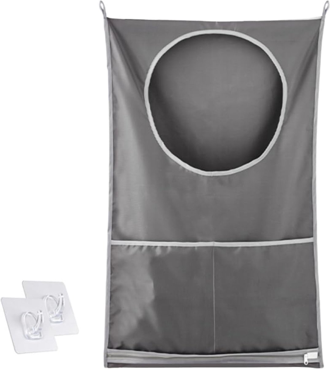 Unyqoos® Opvouwbare hangende waszak met ritssluiting voor ruimtebesparing en opslag