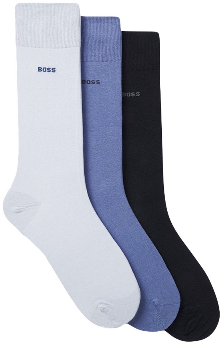 Hugo Boss heren BOSS 3P sokken uni blauw II