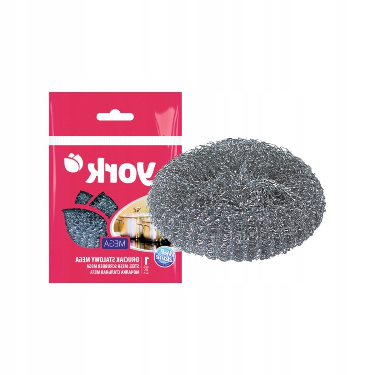 Stalen Schuurwol 14x4 cm - Krachtige Reiniging voor Al uw Keukengerei