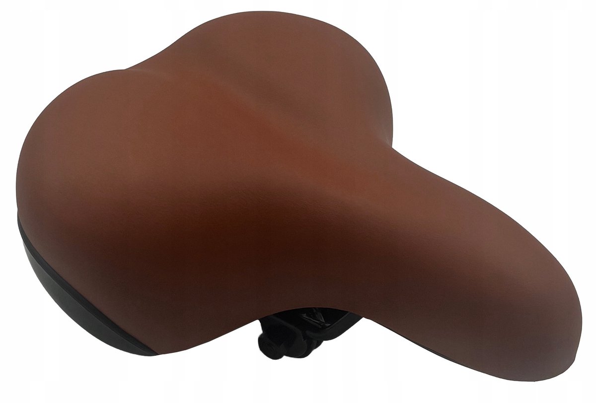 Comfortabel Bruin Fietszadel met Demping en Reflectie