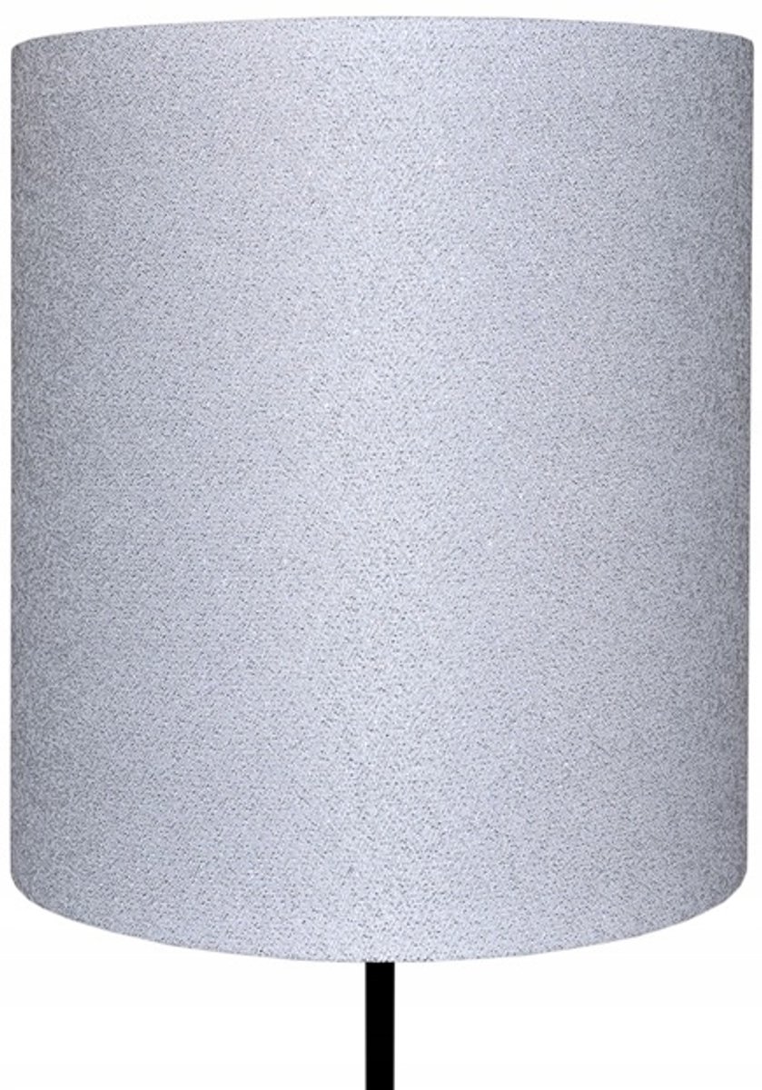 Cilinder Lampenkap E27/E14 Wit met Zilver-Gouden Glans 13cm