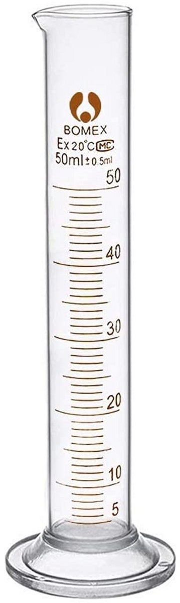 Maatcilinder van Borosilicaatglas - 50 ml