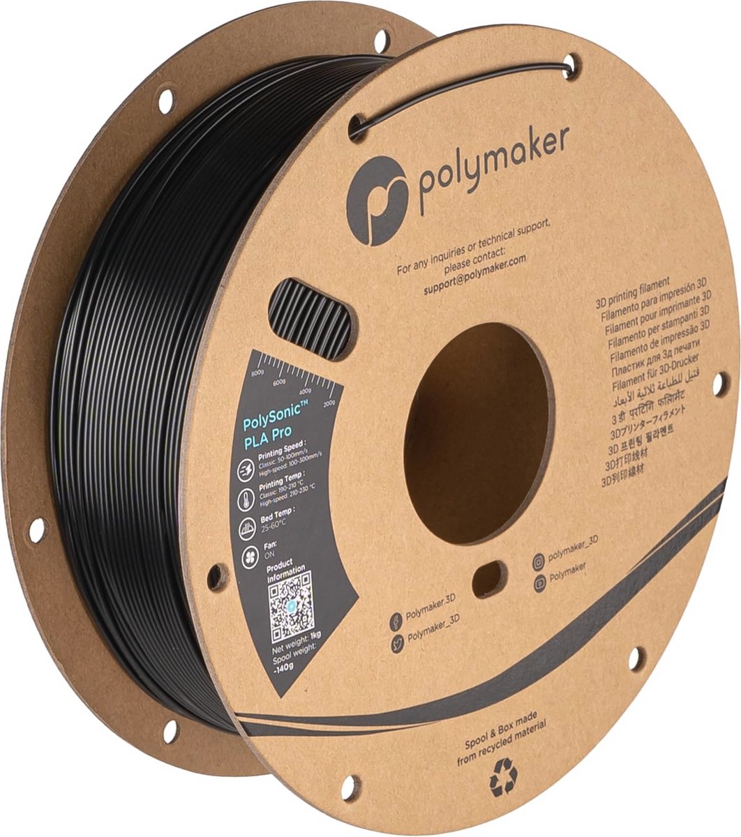 High Speed PLA PRO Filament - 1 kg - Zwart