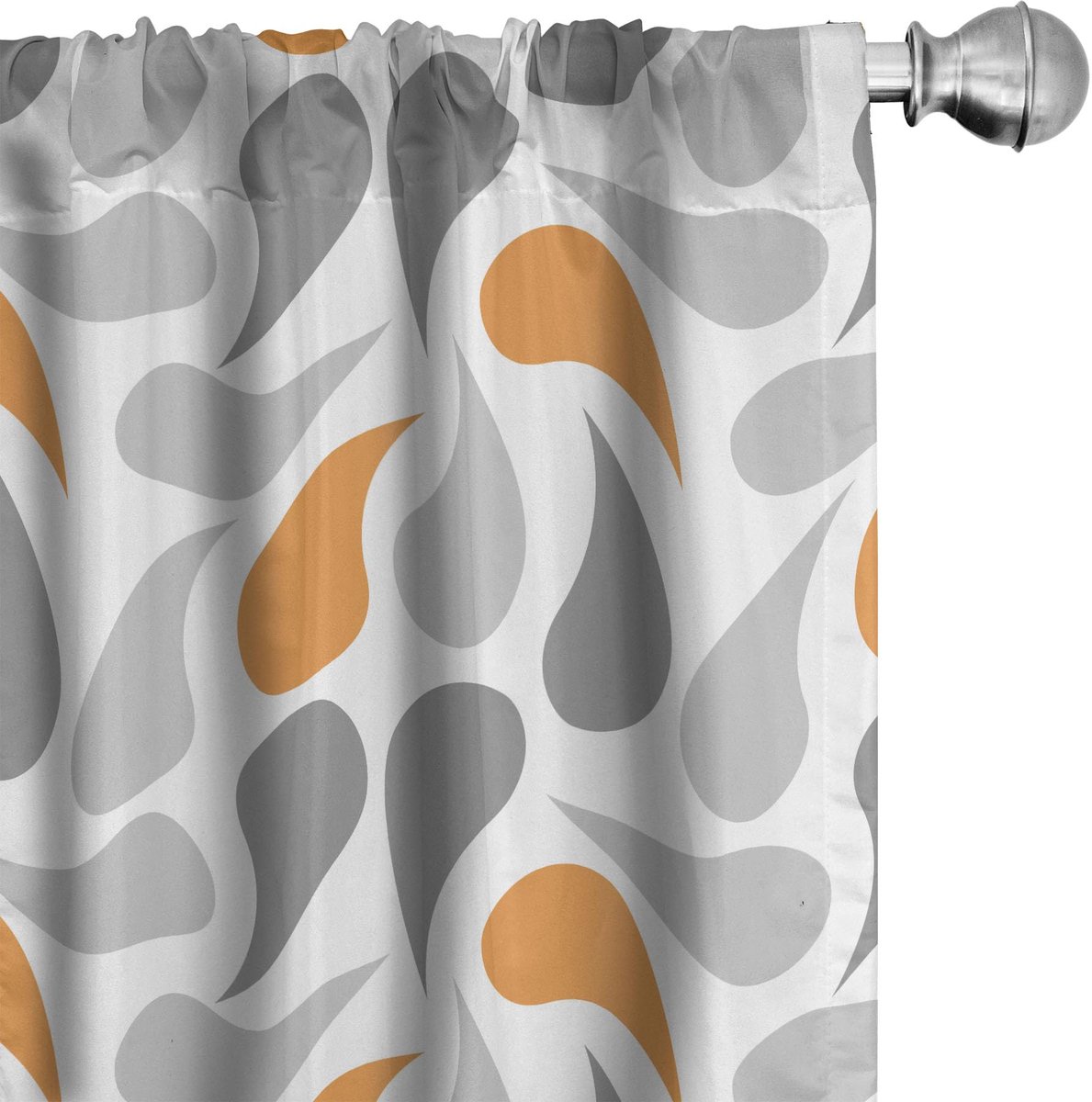 ABAKUHAUS Geometrische gordijnen – 2x75x175 cm – microvezel