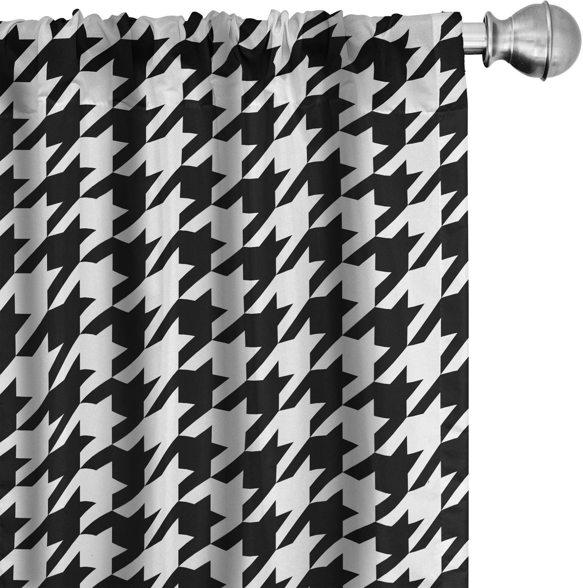 ABAKUHAUS 2-delige gordijnset 75 x 245 cm – microvezel, gedeeltelijk verduisterend, antraciet/wit Charcoal Grau