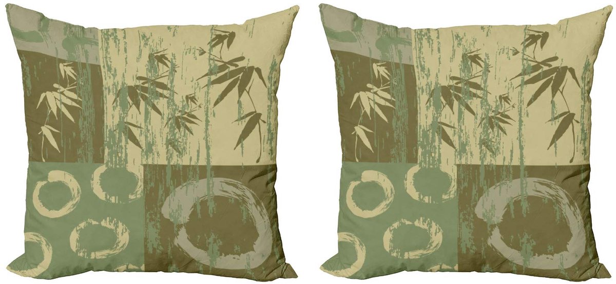 ABAKUHAUS Kussenhoes 40×40 cm – Dubbelzijdige bedrukking – Groen