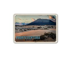 Blechschild Reise 18x12cm Fuerteventura Spanien El Jable Wanderdüne