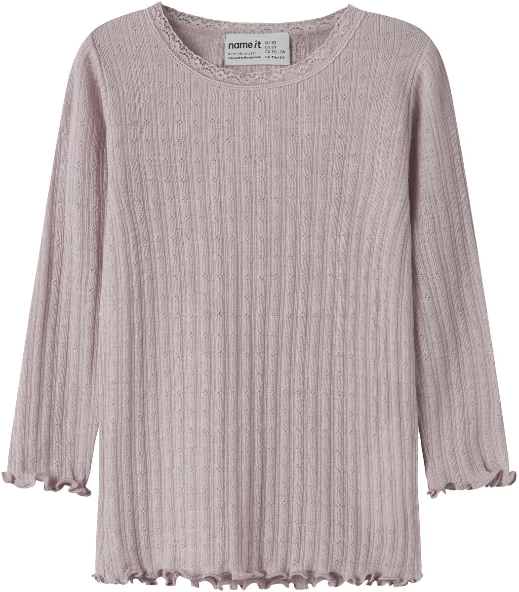 NAME IT - NMFWOSSA WO/SI RIB LS TOP - Meisjes - Lange mouwen shirts