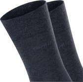 Esprit Basic Easy 2-Pack drukvrije comfort tailleband katoen multipack sokken heren blauw - maat 43-46