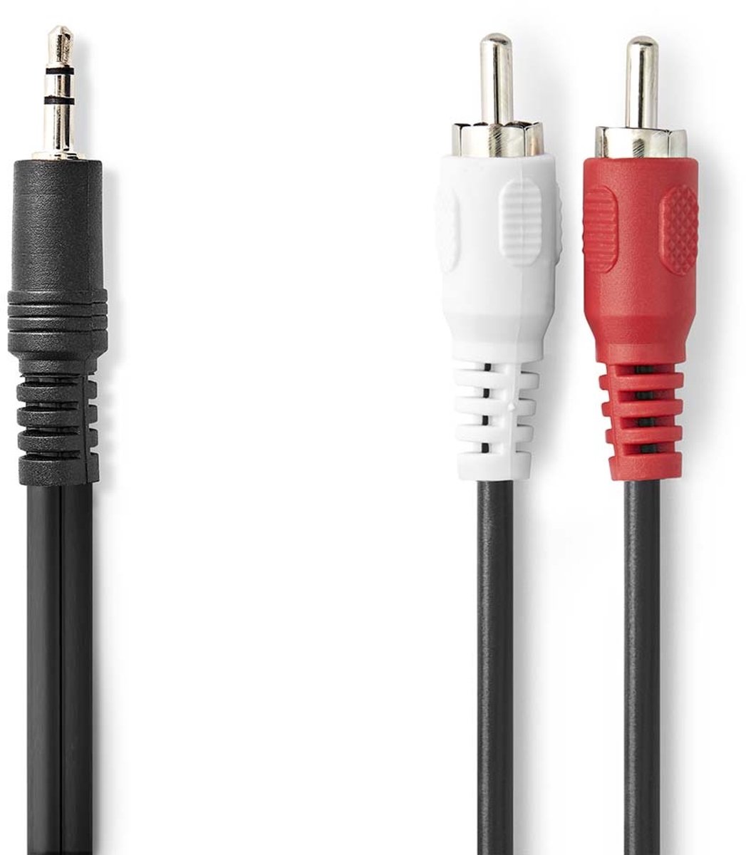 3,5mm Jack - Tulp stereo audio kabel - zwart - 1,5 meter
