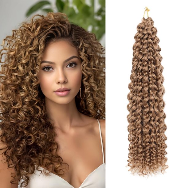 Water Wave 18 Inch 8 Packs 18 Inch Lang Krullend Haareksten voor Vrouwen - Water Wave ...