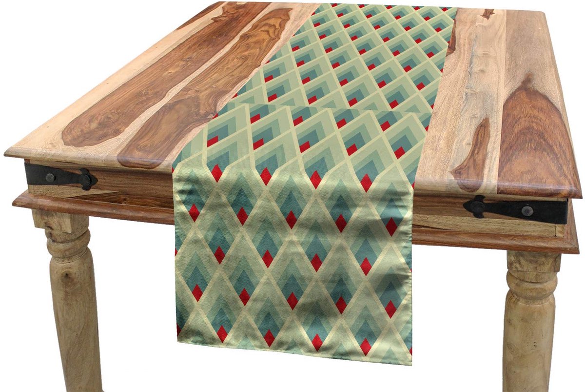 ABAKUHAUS Geometrische tafelloper – Bergvorm Kunst – 40×180 cm