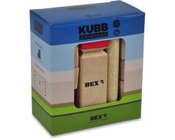 Bex Kubb Mini – Zweeds Vikingschaak – Tafelmodel & Decoratief Spel – Massief Rubberhout – Koning Met Rode Kroon – Vanaf 8 Jaar