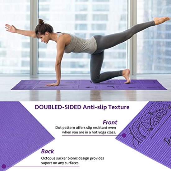 Opvouwbare yogamat voor dames - Antislip oefenmat voor yoga, pilates en fitness — afbeelding 2