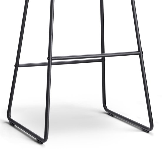 Tabouret de bar Nolon Nino-Fé gris mélangé - piètement noir - 65 cm