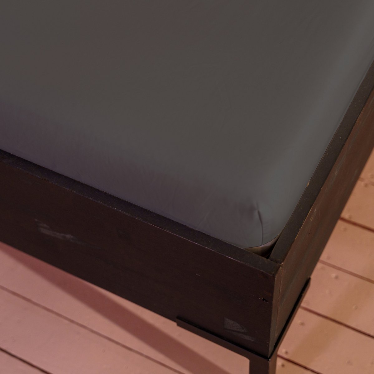 Kayori Shizu Topper Hoeslaken Perkal - 120x200cm - 200TC Hotelkwaliteit - Matrasdikte 12 cm - Antracite