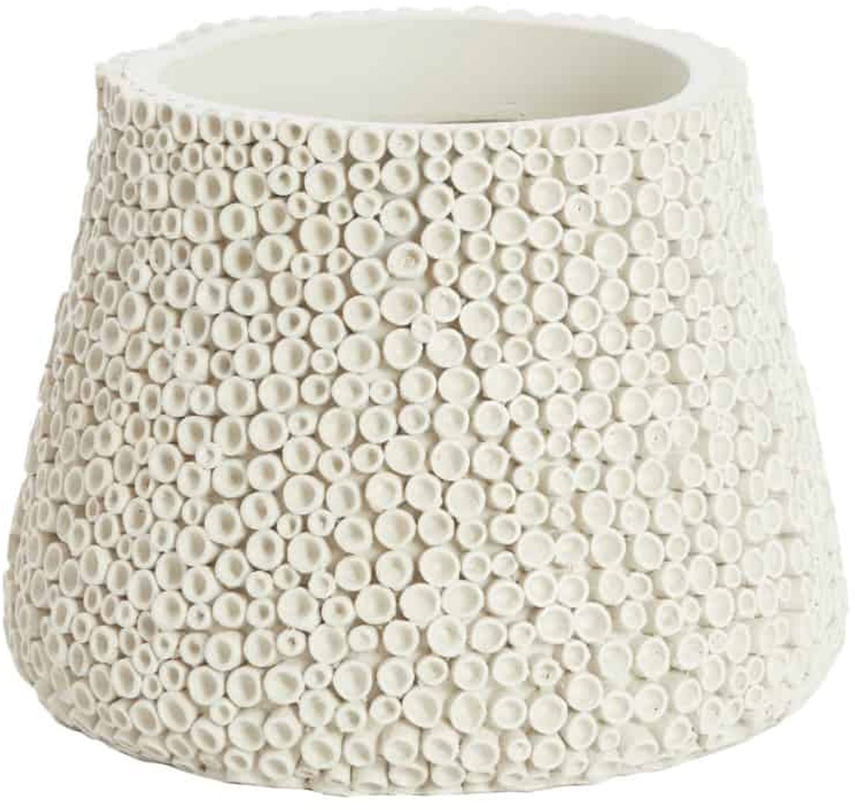 Vaas Olvera - Wit - Ø21x49cm - Plastic - - Bloemenvaas - Woondecoratie - Decoratieve vaas voor woonkamer of slaapkamer - Moederdag - Moederdag cadeautje - Moederdag cadeau voor mama
