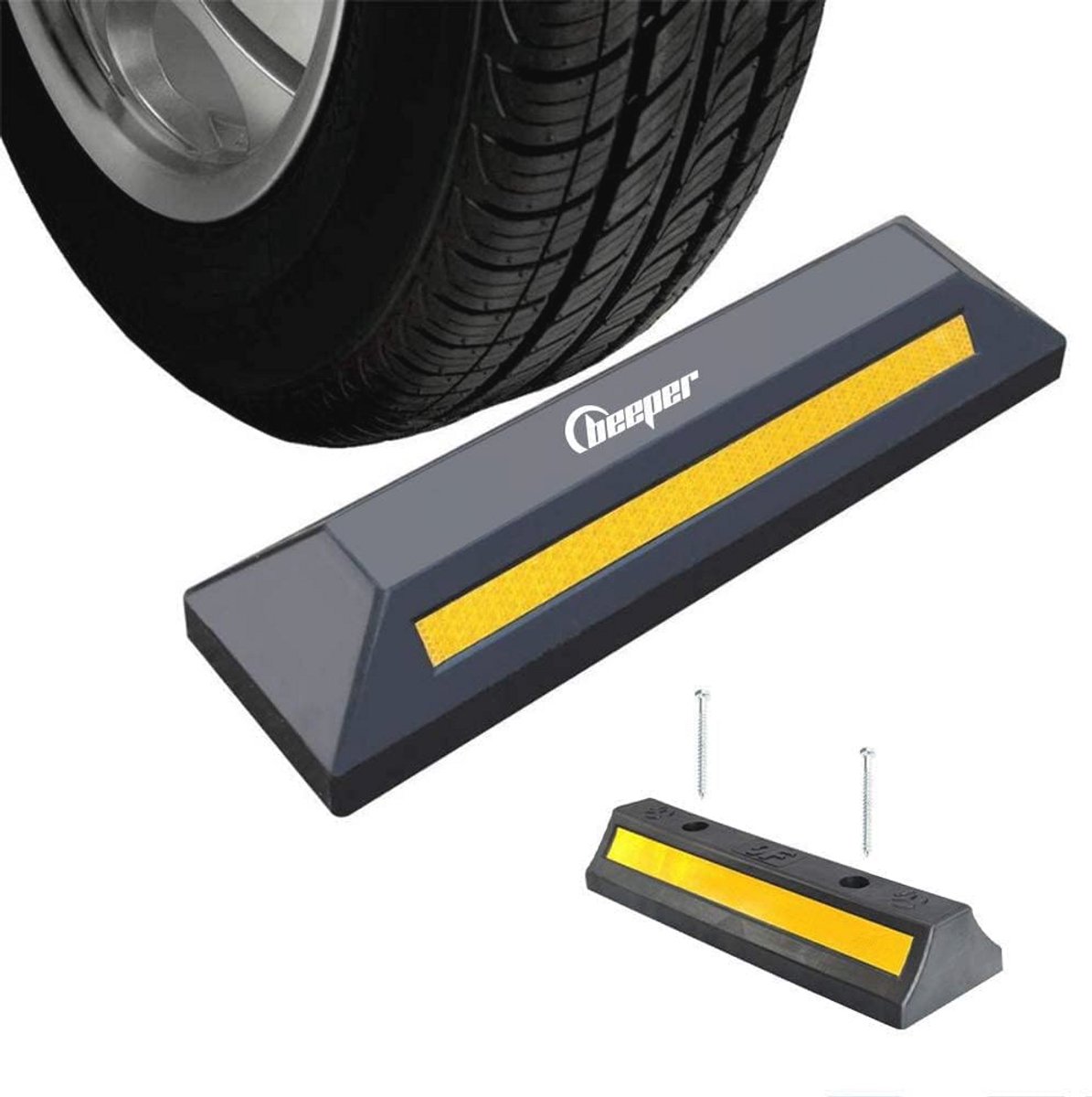 Parkeerplaatsstopper van rubber voor optimale zichtbaarheid en bescherming