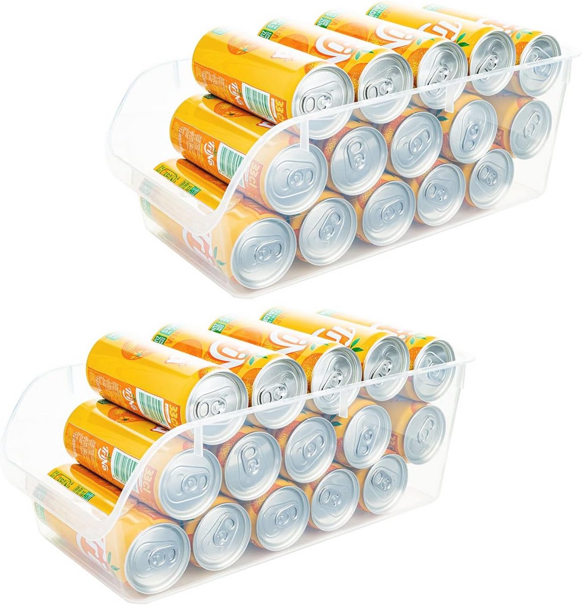 Set van 2 Opbergdozen voor Koelkast en Vriezer - Transparante BPA-vrije Organiser - Ideaal voor Voedselopslag