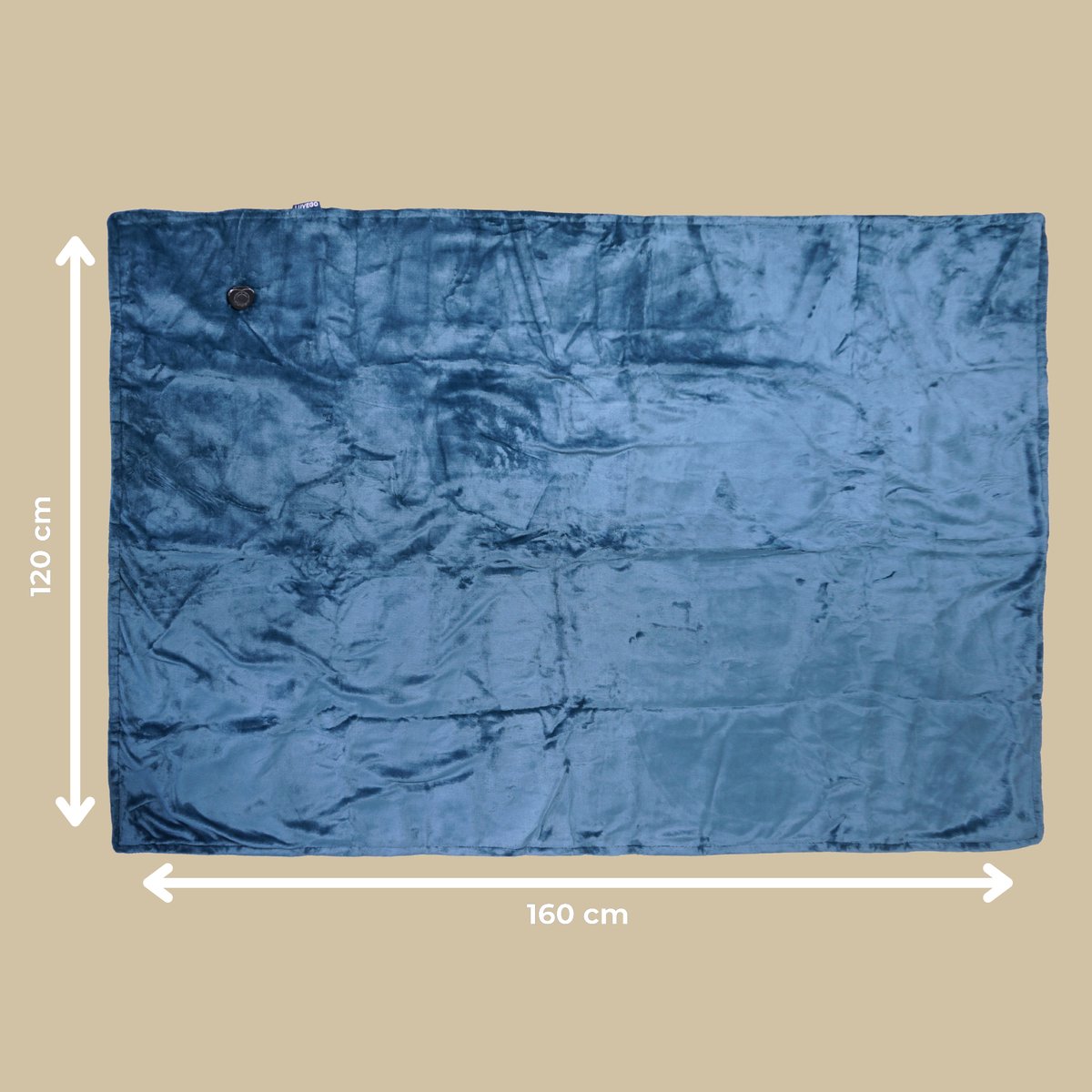 Luvego Elektrische Deken 1 Persoons Bovendeken & Warmtedeken - 160x120CM - TÜV GS - Omslagdeken & Knuffeldeken - 3 Warmtestanden - 120W - Verwarmingsdeken Fleece Plaid - Blauw – foto 8