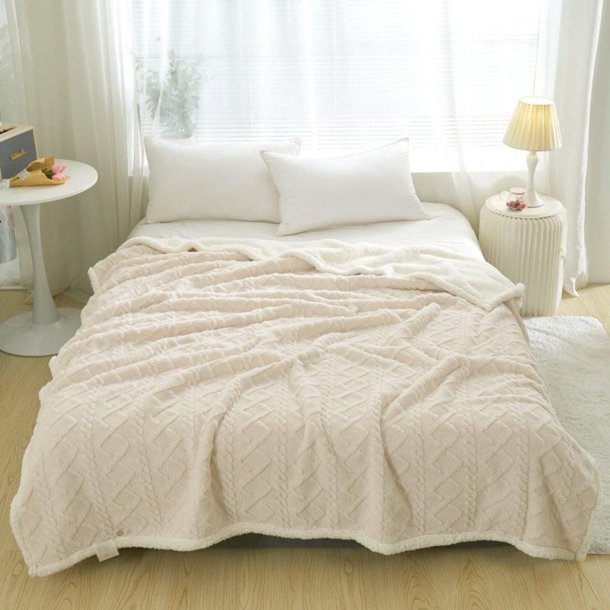 Superzachte Sherpa Fleece Deken 130x150cm – Dual-Sided Warmte voor Bank en Bed