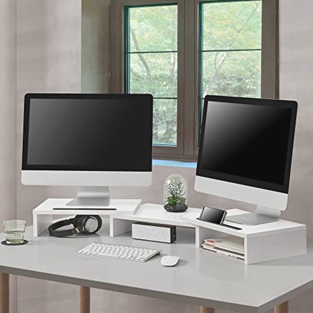 Monitorstandaard Verhoger Wit voor Verbeterde Ergonomie en Ruimtebesparing