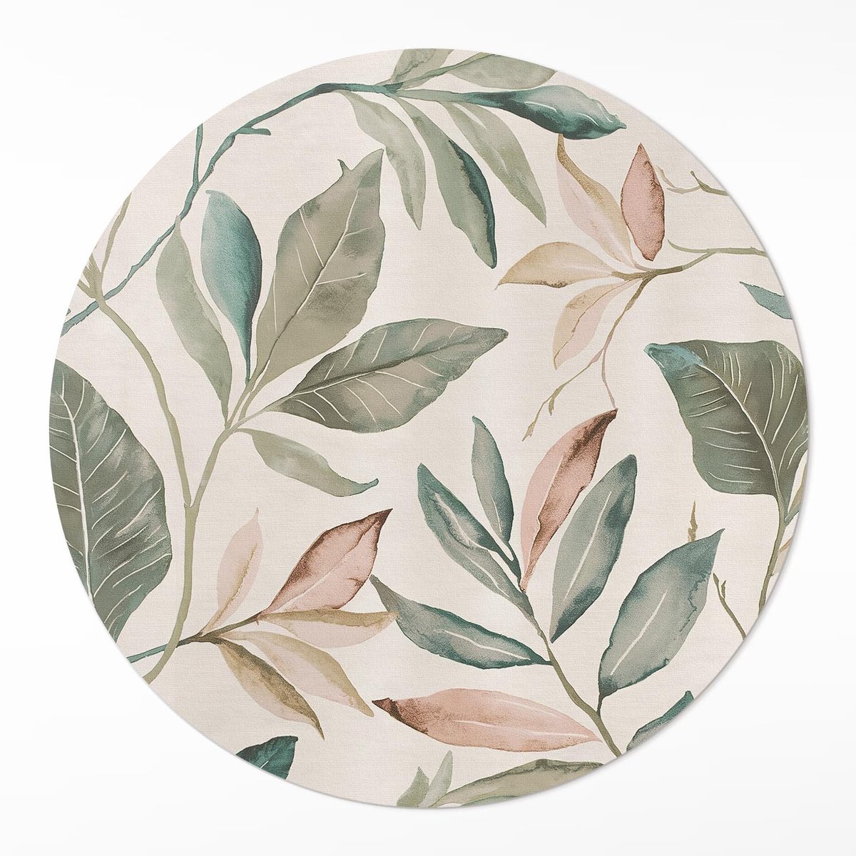 Wallfluent Vinyl Tapijt - Delicate Boho-Bladeren Vinyl Vloerkleed - 50 cm - Rechthoek Tapijt Vinyl - - Groente Binnen Tapijt - Keukentapijt - Haltapijt