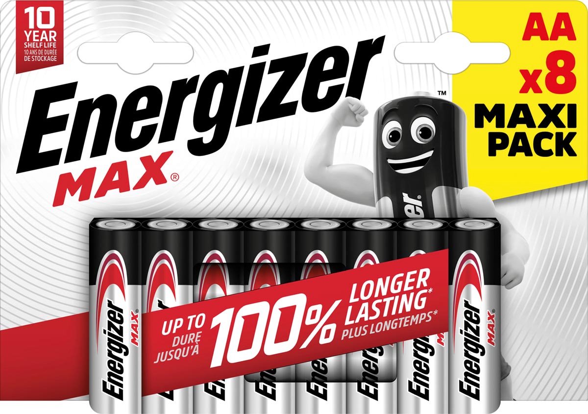 Energizer Max AA batterij (penlite) Alkaline 1.5 V 8 stuk(s)